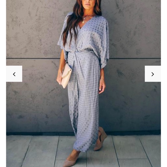 VICI COLLECTION - Cosmos Polka Dot Twist Jumpsuit - Picture 9 of 13